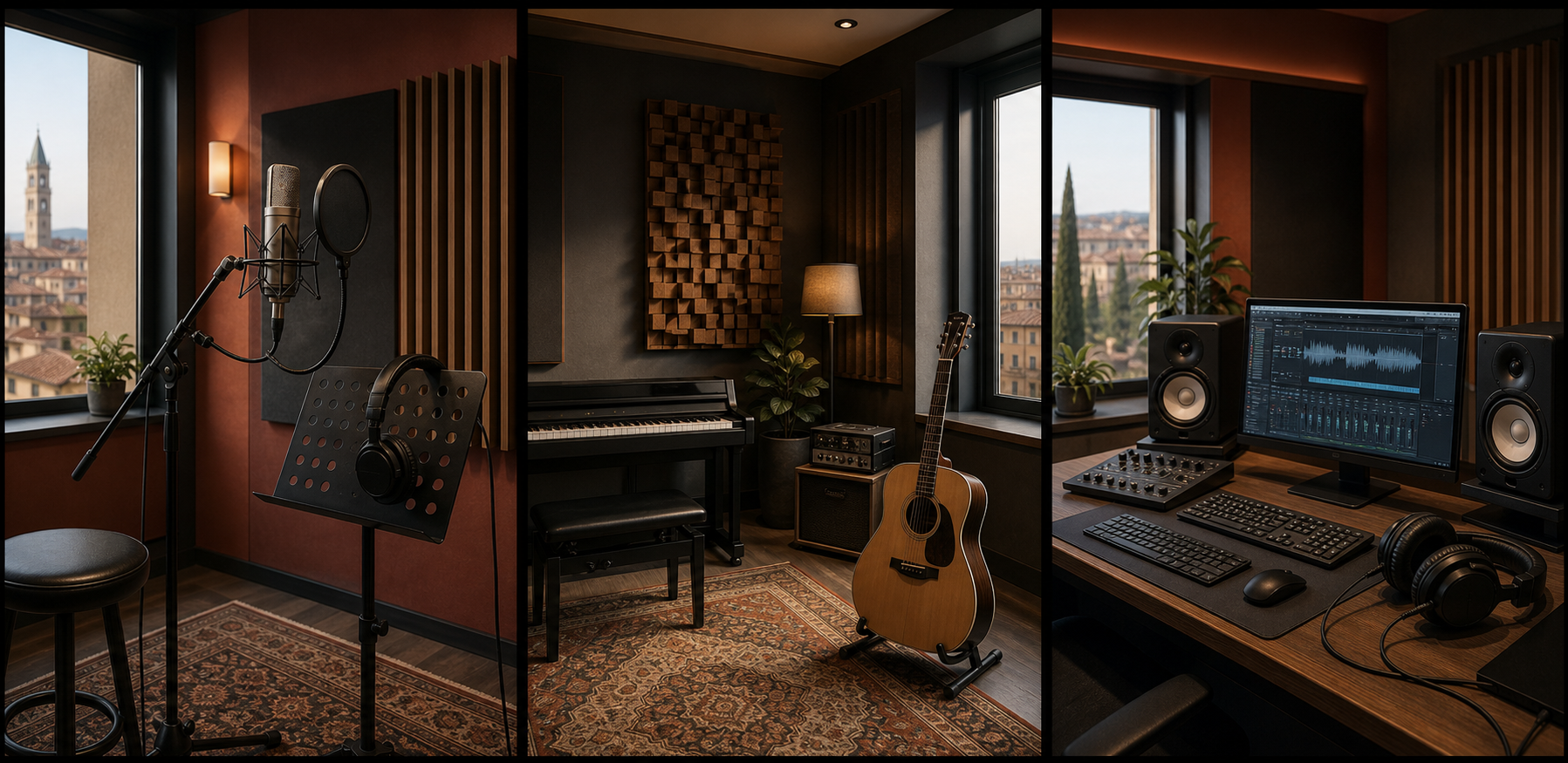 Vista degli spazi di registrazione dello Studio Musicale